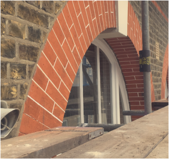 Tuck pointing arches - Sloane Square SW1